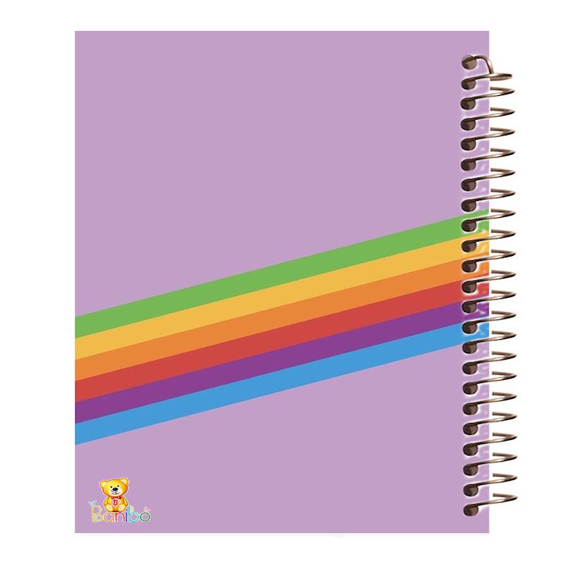 دفتر زبان طرح رنگین کمان کد 810