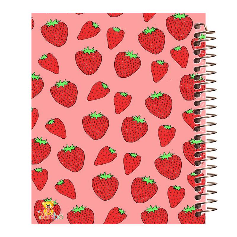 دفتر زبان طرح توت فرنگی کد 893