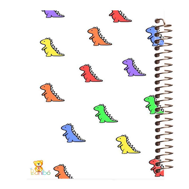 دفتر زبان طرح دایناسور رنگی کد 923