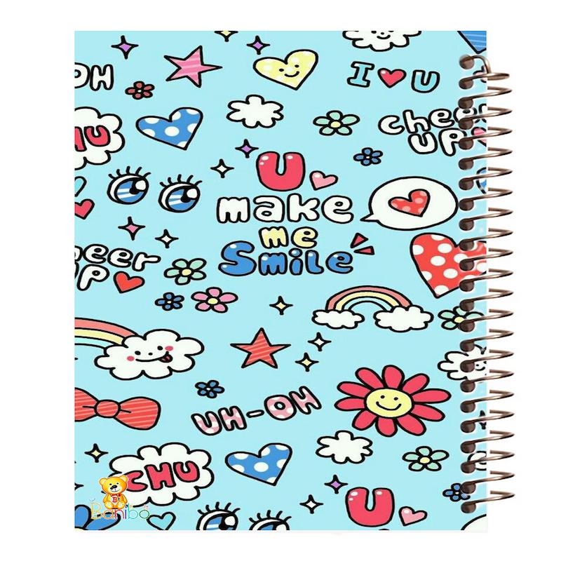 دفتر زبان طرح رنگین کمان کد 956