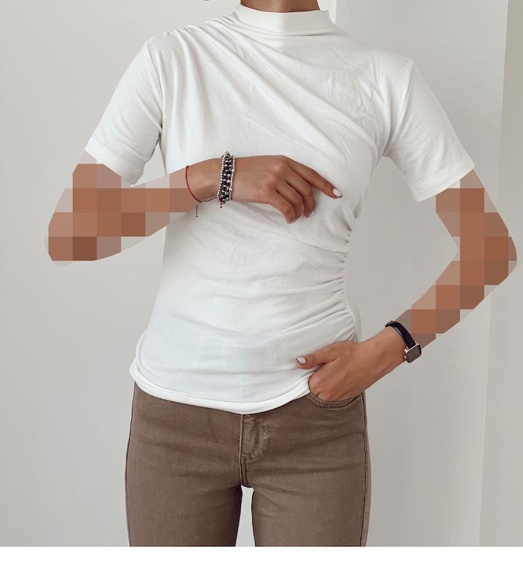 تیشرت سرشانه چین