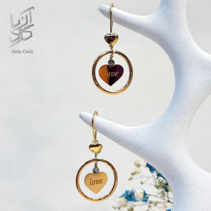 گوشواره آویزدار قلبی