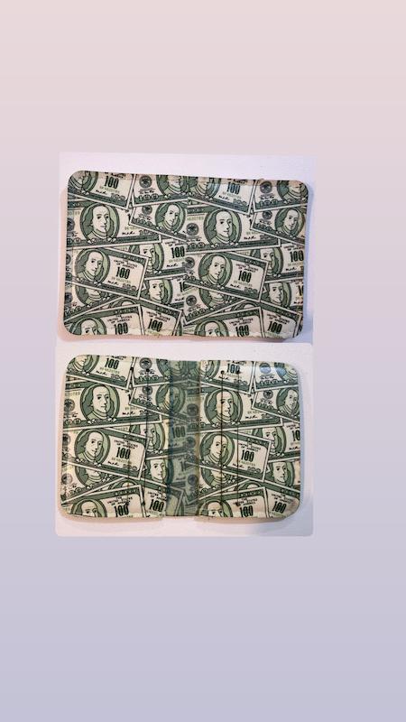 کیف کارت چرم دو رو دلار