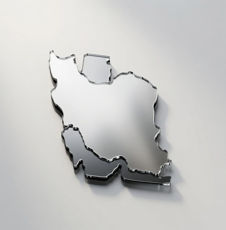 آیینه کوچیک پینترستی طرح ایران ۵ سانت 