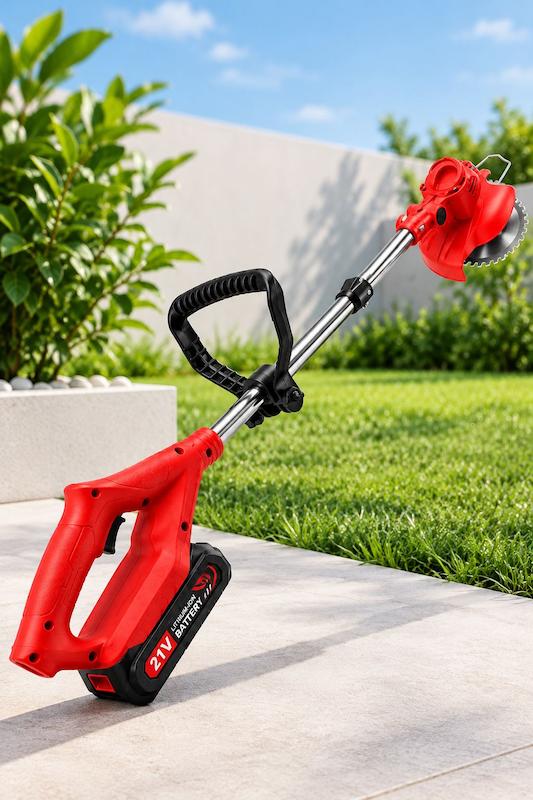 علف زن شارژی 21V با دسته جمع شونده