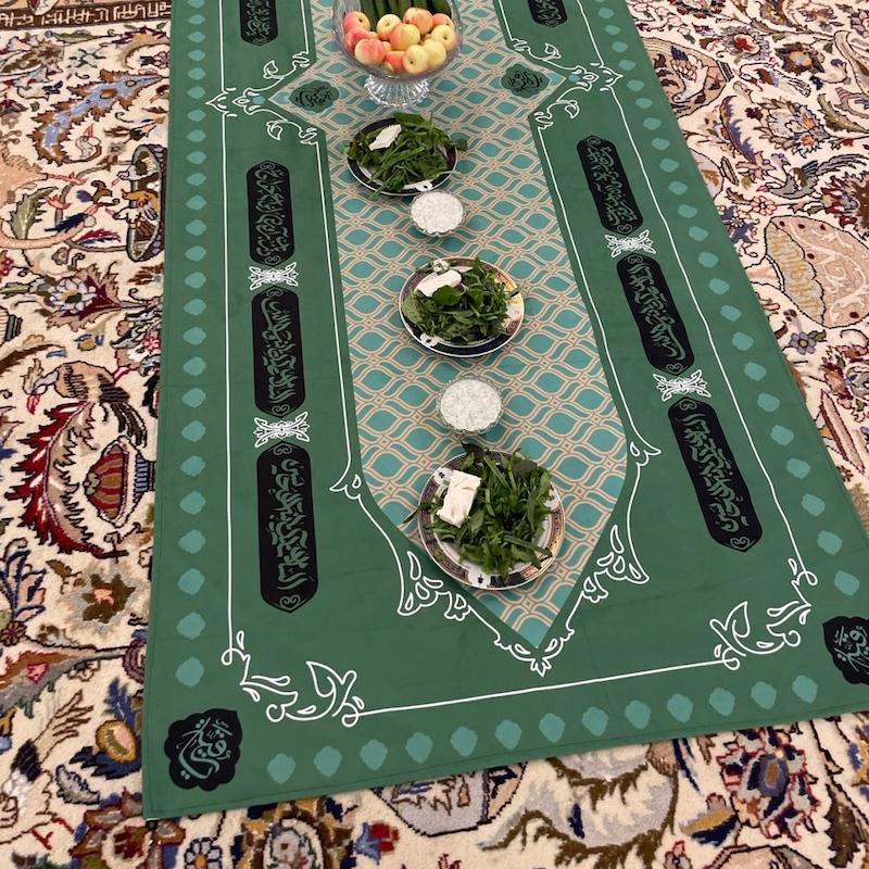 سفره حضرت رقیه سلام الله علیها سبز و مشکی(so10546)