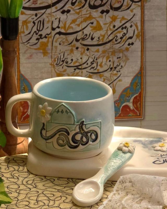 ماگ مذهبی مهدی (عج) و سینی طرح یاصاحب الزمان (ma40036)