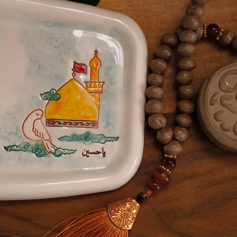 سینی ماگ طرح گنبد و کبوتر حرم