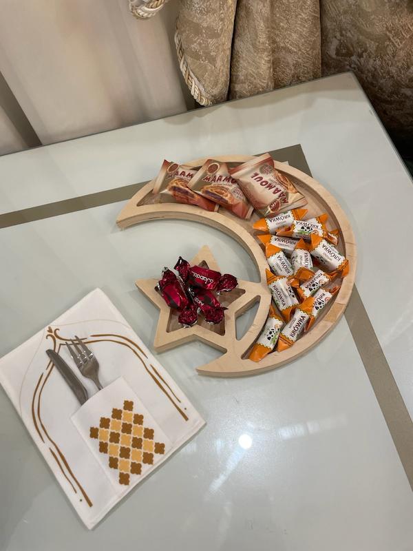 ظرف چوبی ماه و ستاره