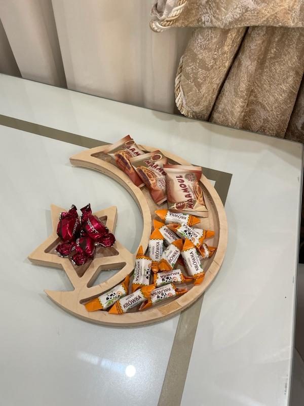 ظرف چوبی ماه و ستاره