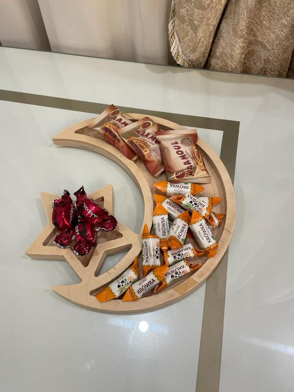 ظرف چوبی ماه و ستاره