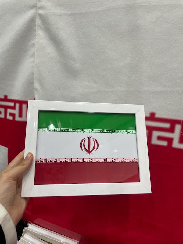 قاب / تابلو شیشه‌ای پرچم ایران