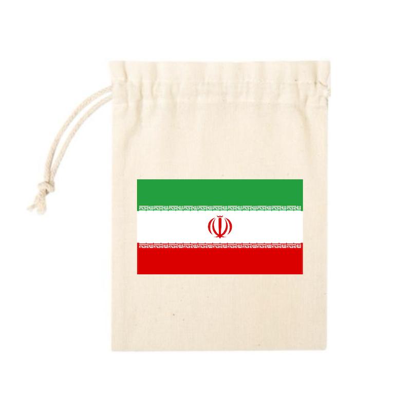 کیسه پارچه ای پرچم ایران-طرح افقی