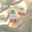 کارت چله یکرو طرح موشک تیک زدنی