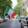 پرچم کوچک ایران و آقا مجتبی 30*40