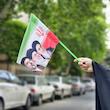 پرچم ایران و رهبران انقلاب 30*40