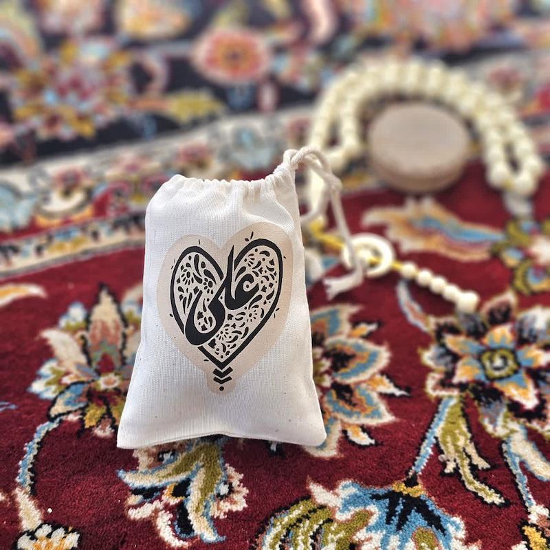 کیسه پارچه ای علی طرح قلب 