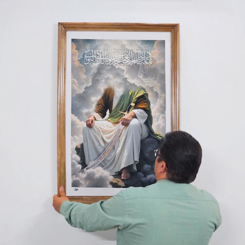 قاب نفیس مخمل طرح (نادعلیا مظهرالعجایب)