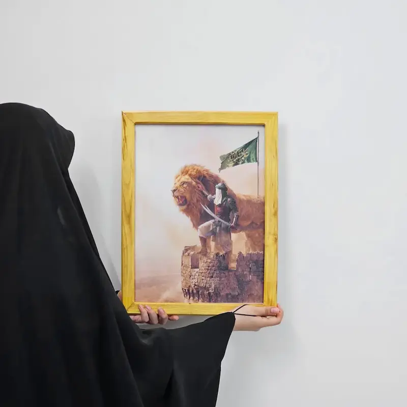 قاب تابلو مخمل تمثال فاتح خیبر