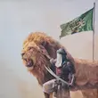 قاب تابلو مخمل تمثال فاتح خیبر