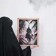 قاب تابلو مخمل تمثال ساقی العطاشا