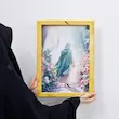 قاب تابلو مخمل حضرت ولی عصر(عج) در باغ گل محمدی