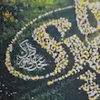 قاب تابلو مخمل دشت سبز و یا مهدی
