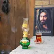 چراغ گرد سوز سایز کوچک با طرح اباعبدالله الحسین(ع)