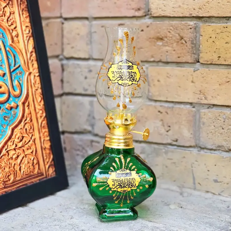 چراغ گردسوز کوچک با طرح السلام علیک یا فاطمه الزهرا(ع)