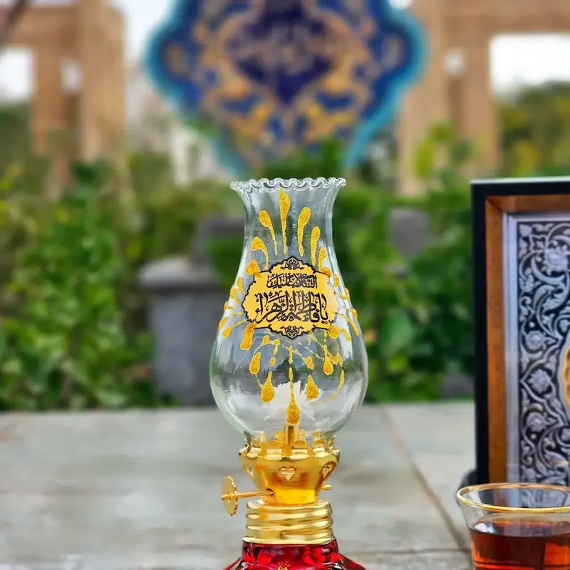 چراغ گرد سوز یا فاطمه الزهرا رنگ قرمز و سایز کوچک