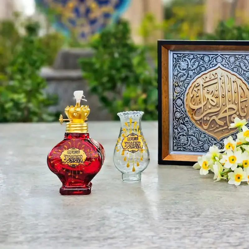 چراغ گرد سوز یا فاطمه الزهرا رنگ قرمز و سایز کوچک