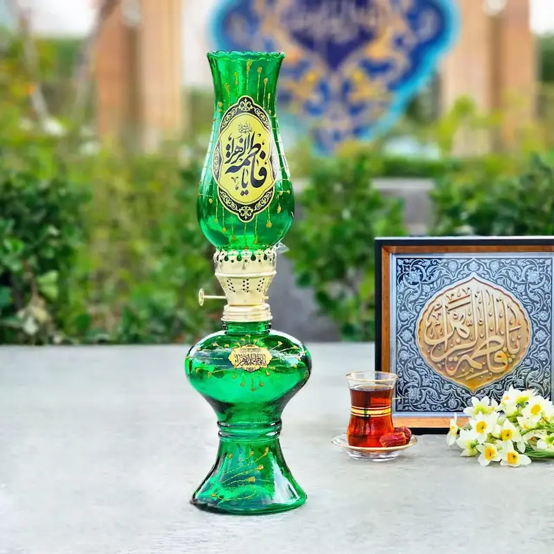 چراغ گردسوز یا فاطمه الزهرا سایز بزرگ سبز