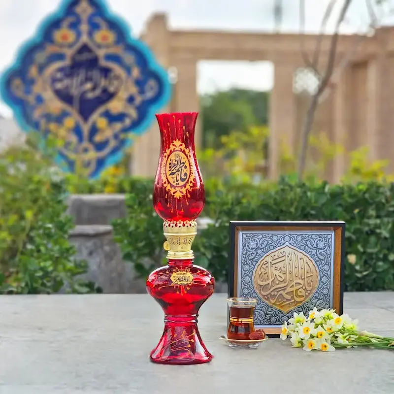 چراغ گردسوز قرمز السلام علیک یا فاطمه الزهرا(س)سایز بزرگ