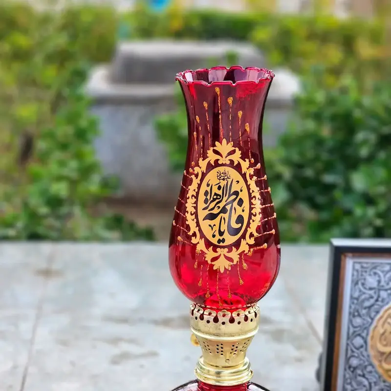 چراغ گردسوز قرمز السلام علیک یا فاطمه الزهرا(س)سایز بزرگ