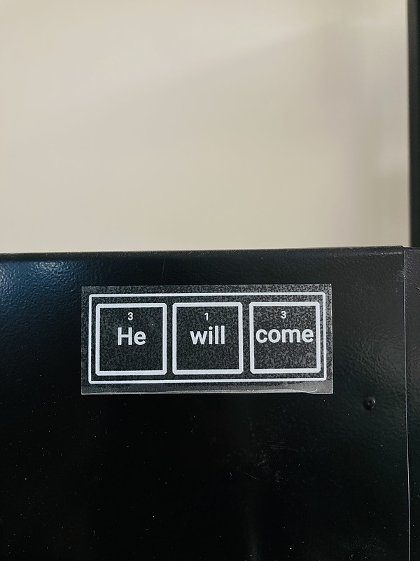 استیکر / برچسب شفاف He will come (332)