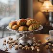 شیرینی نازک پسته و گردو