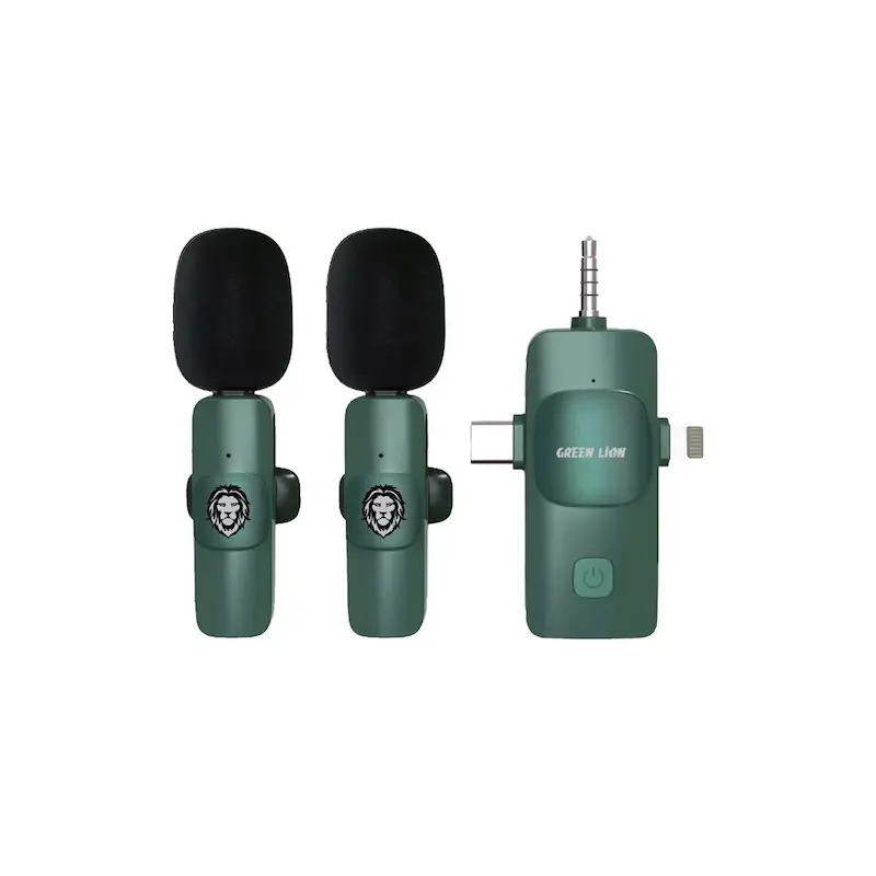 میکروفن دوتایی یقه ای گرین لاین مدل GN3IN1WM