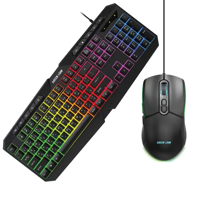 ست موس و کیبورد گیمینگ گرین لاین مدل GKM-400