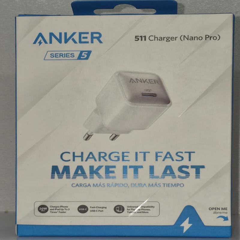 شارژر دیواری انکر مدل A2637 توان 20 وات Anker A2637 Anker 511 Charger Nano Pro 20W USB-C Wall Charger