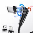 کابل تبدیل USB به لایتنینگ / USB-C / microUSB پرودو مدل 3in1 rotating connector طول 1 متر