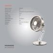 پنکه شارژی پرودو مدل Desk Fan