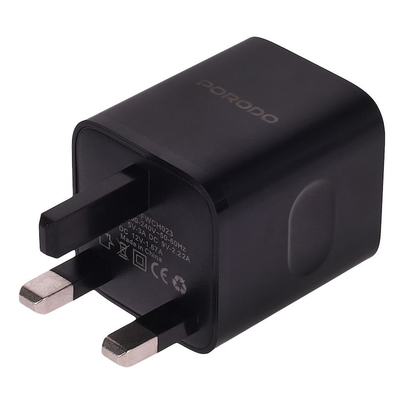 شارژر دیواری 20 وات پرودو مدل USB-C Power delivery Wall Charger-FWC023