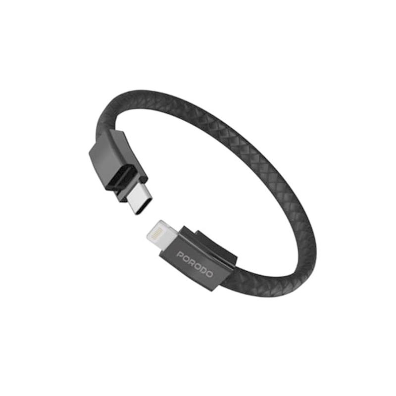 کابل تبدیل USB-C به لایتنینگ پرودو مدل PDETK20BK طول 0.2 متر