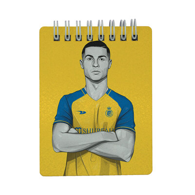 دفترچه یادداشت طرح کریستیانو رونالدو Cristiano Ronaldo تیم فوتبال النصر  CR7 Al Nassr