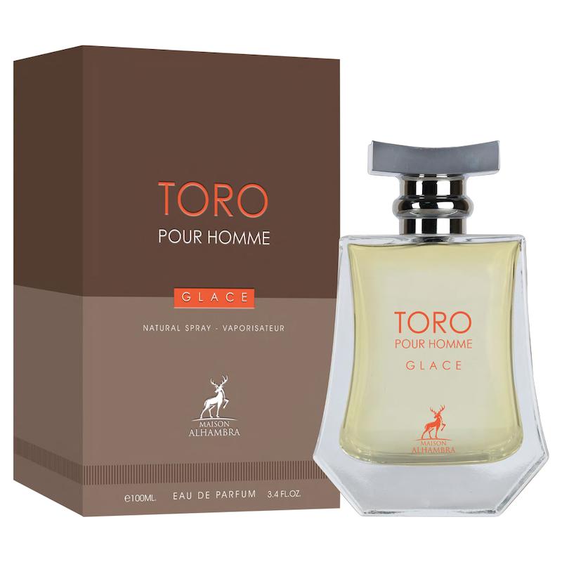 ادکلن ادوپرفیوم مردانه تورو پور هوم گلس شرکت الحمبرا Alhambra Toro Pour Homme Glace حجم ۱۰۰ میلی لیتر