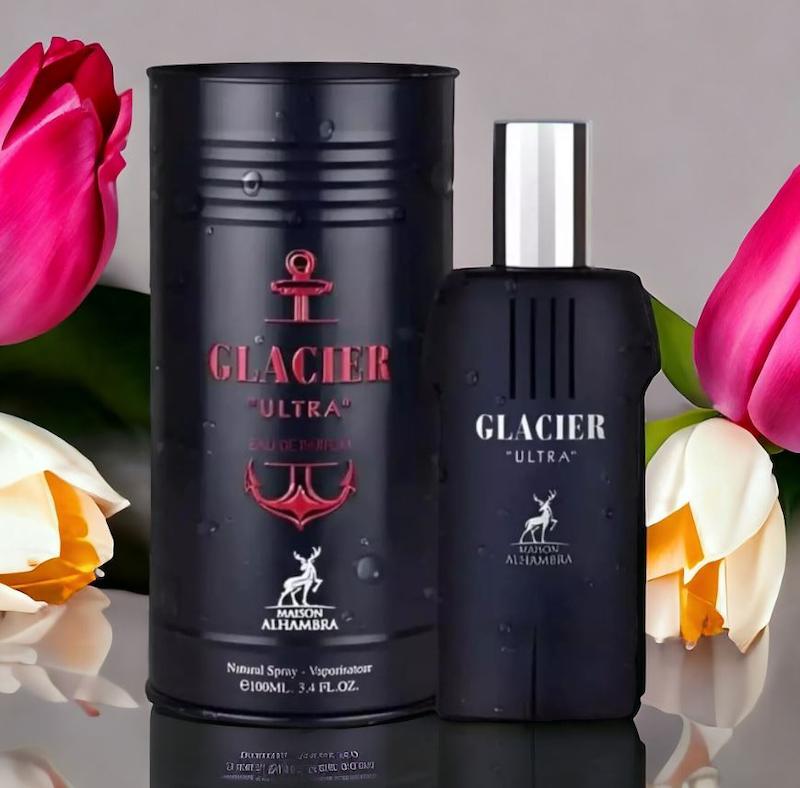 ادوپرفیوم مردانه گلاسیر اولترا الحمبرا | Alhmabra Glacier Ultra حجم 100 میلی‌لیتر
