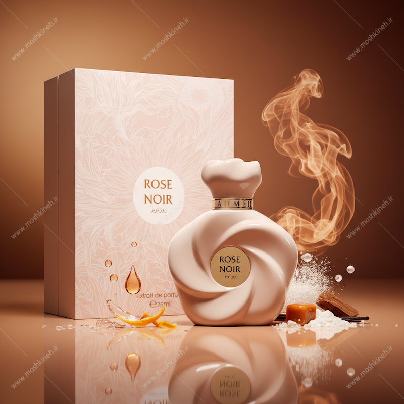 ادکلن ادوپرفیوم زنانه رز نویر برند احمد المغربی Rose Noir Ahmed Al Maghribi حجم ۷۵ میلی‌لیتر