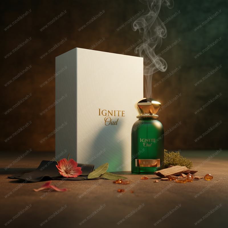 ادکلن ادوپرفیوم زنانه و مردانه ایگنایت عود برند احمد المغربی Ignite oud Ahmed Al Maghribi حجم ۶۰ میلی‌لیتر