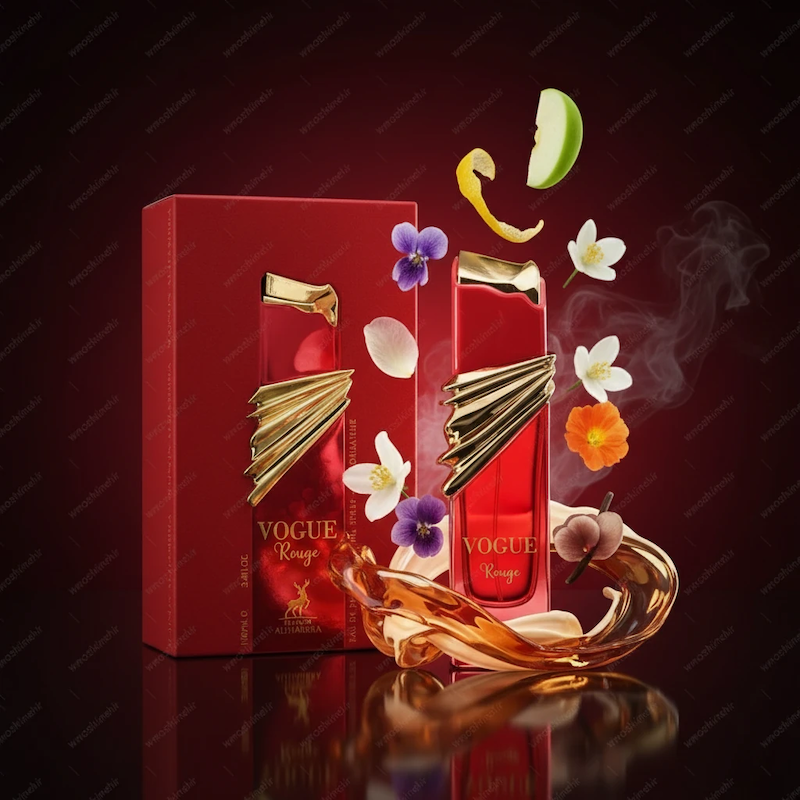 ادکلن ادوپرفیوم زنانه ووگ رژ برند الحمبرا Vogue Rouge Alhambra حجم 100 میلی لیتر