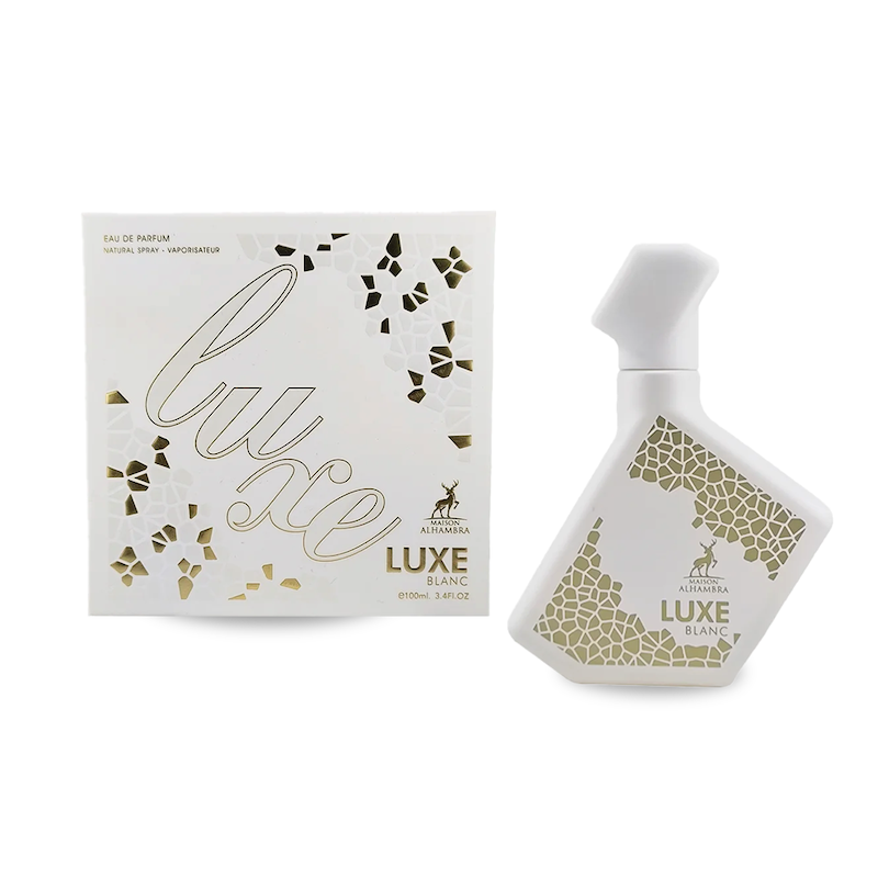 ادکلن زنانه و مردانه لوکس بلانک (بلنک) برند الحمبرا Alhambra Luxe Blanc حجم ۱۰۰ میلی‌لیتر 